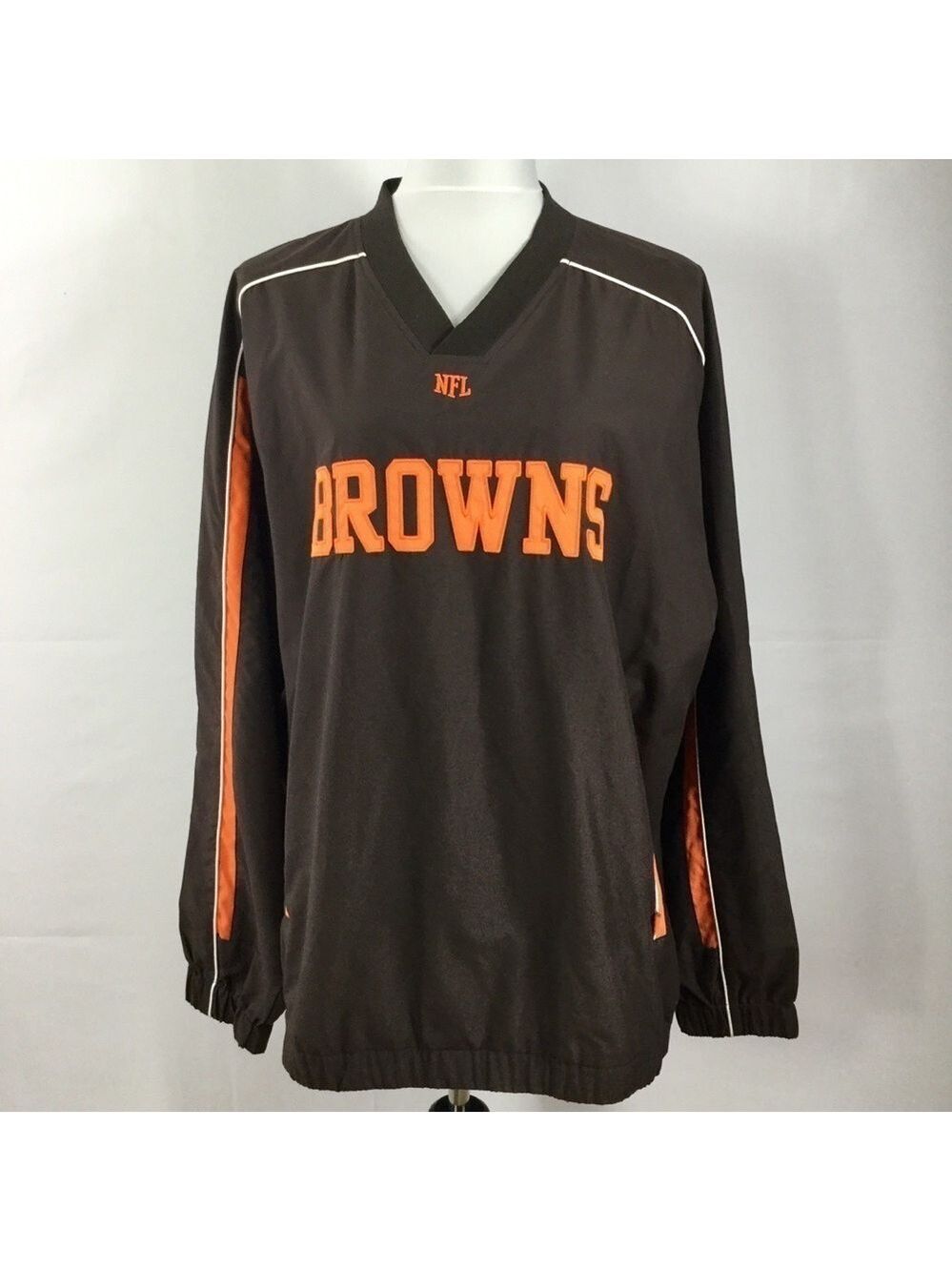 Cleveland Browns NFL Team Apparel Pullover Windbreaker Windshirt Size XL